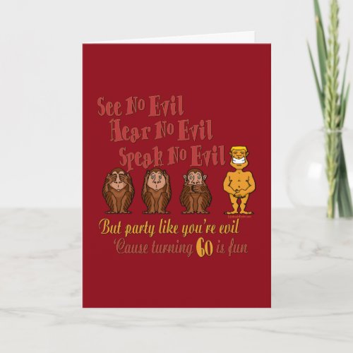 See No Evil 60th Birthday Collection Card