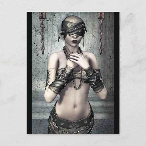 See No Evil Gothic Art Postcard