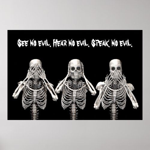 See no evil Hear no evil Speak no evil Poster