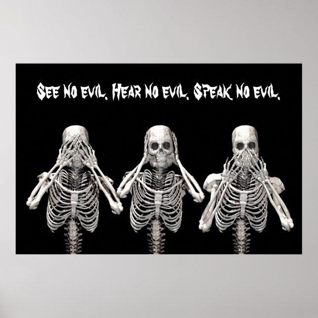 See no evil. Hear no evil. Speak no evil. Poster (Front)
