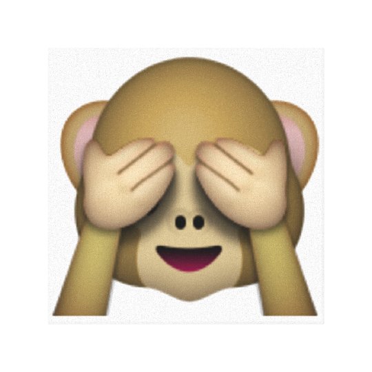 See No Evil Monkey - Emoji Canvas Print | Zazzle.com