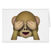 See No Evil Monkey - Emoji Cards (Front Horizontal)