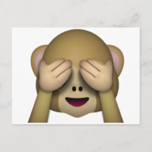 See No Evil Monkey - Emoji Postcard