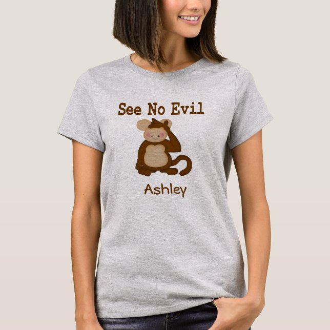 See No Evil Monkey T-Shirt (Front)