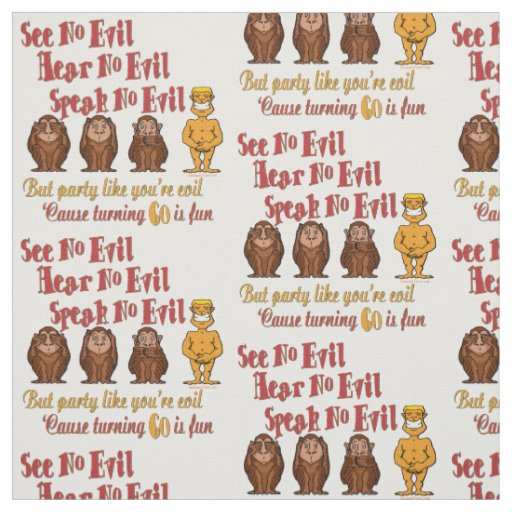 See No Evil Party 60th Fabric