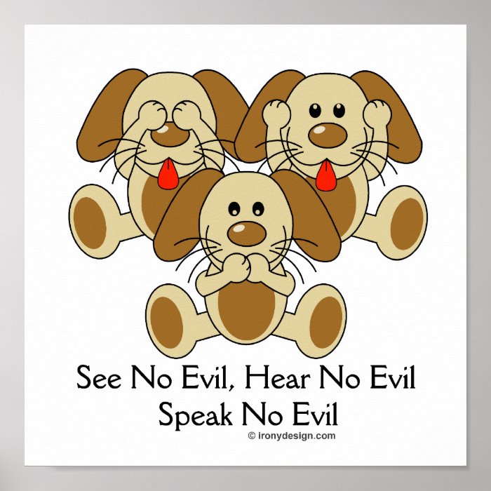 See No Evil Puppies Posters