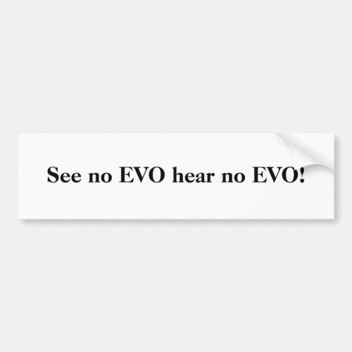 See No Evo Hear No Evo  Funny Subaru WRX STI Bumper Sticker