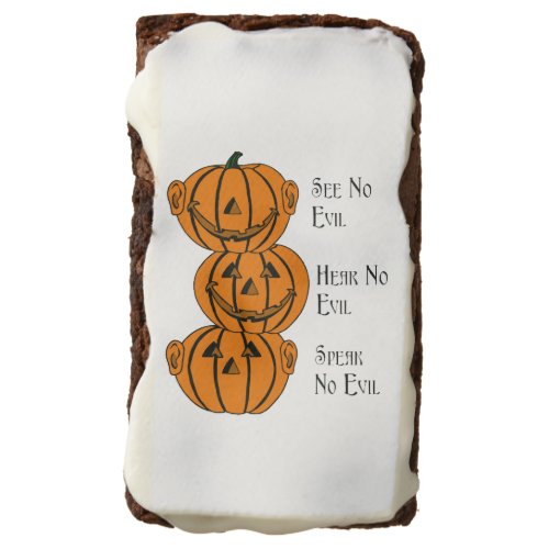 See No Hear No Speak No Evil Pumpkins Brownies