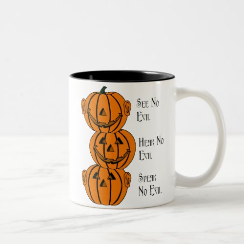 See No Hear No Speak No Evil Pumpkins Mug