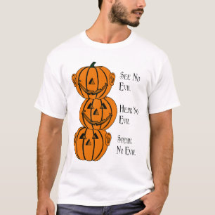 See No, Hear No, Speak No Evil Pumpkins T-Shirt