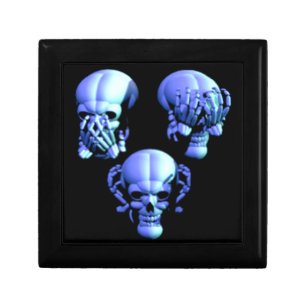 See No, Hear No, Speak No Evil Skulls Gift Box