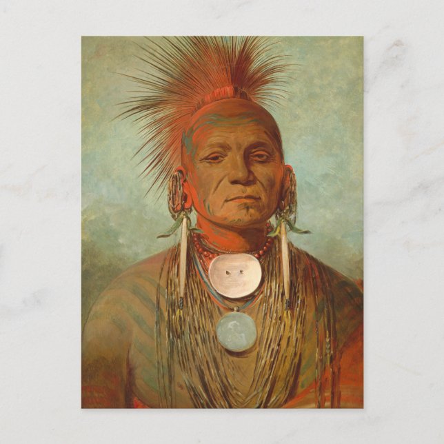 See-non-ty-a, an Iowa Medicine Man, 1844 Postcard (Front)