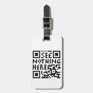 see nothing here - dummy, anti-surveillance qr co luggage tag