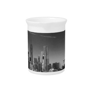 see on 2 products Panoramic Black White Brooklyn Beverage Pitcher