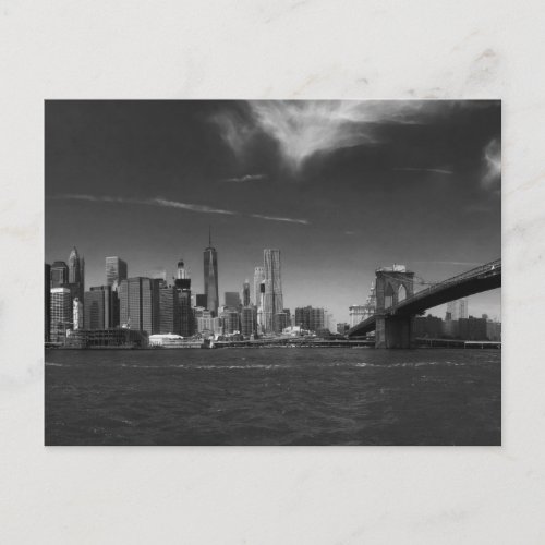 see on 2 products Panoramic Black White Brooklyn Postcard