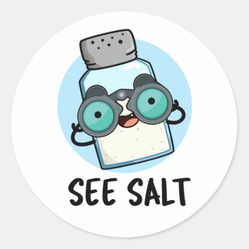 See Salt Funny Sea Salt Pun Classic Round Sticker