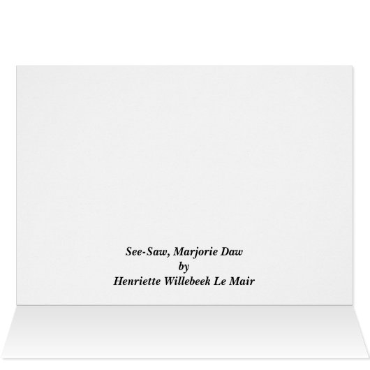 See-Saw, Marjorie Daw by H. Willebeek Le Mair (Inside Horizontal (Top))