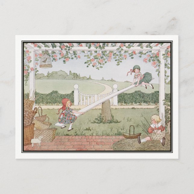 See-Saw, Marjorie Daw by H. Willebeek Le Mair Postcard (Front)