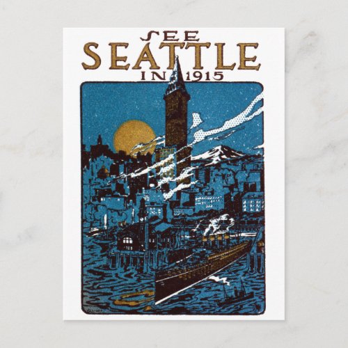 See Seattle in 1915 Postcard