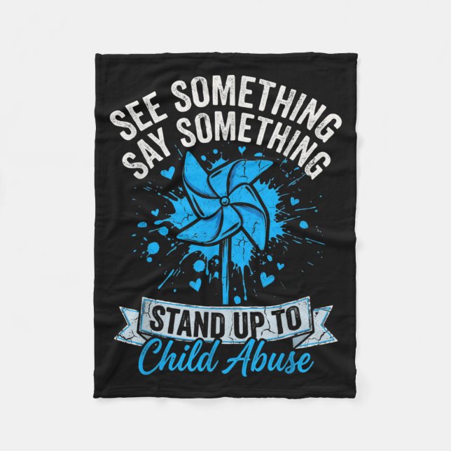 See Something Say Something Pinwheel Child Fleece Blanket (Front)