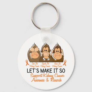 See Speak Hear No Kidney Cancer 2 Keychain