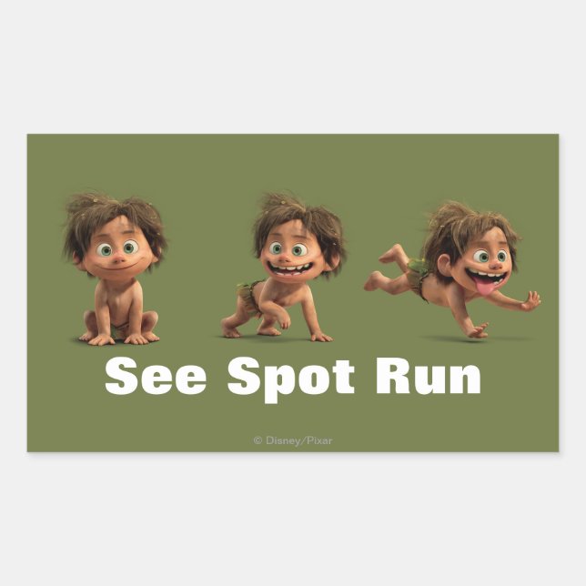 See Spot Run Rectangular Sticker (Front)