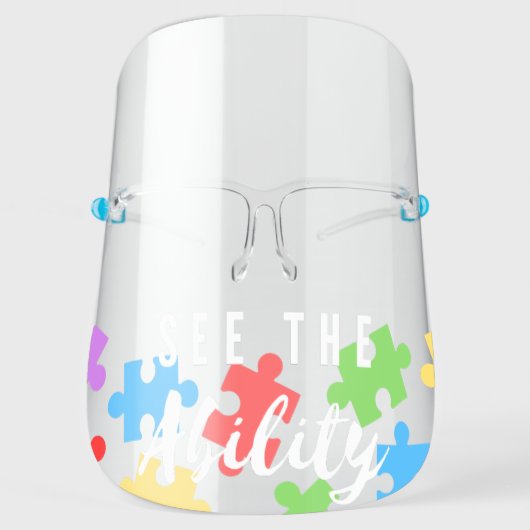 "See The Ability" Autism Awareness Face Shield (Front)