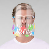 "See The Ability" Autism Awareness Face Shield (Insitu)
