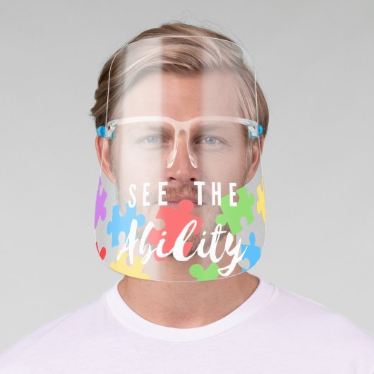 "See The Ability" Autism Awareness Face Shield (Insitu)