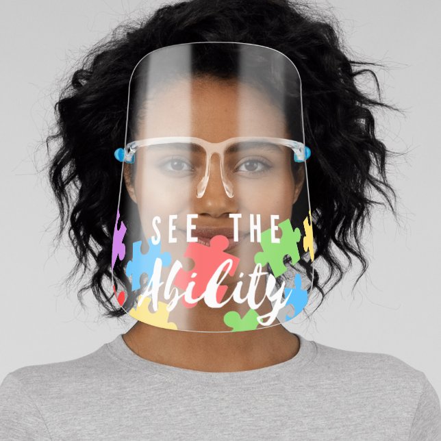 "See The Ability" Autism Awareness Face Shield (Insitu)