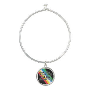 See the Ability Disability Pride Inspirational Bangle Bracelet