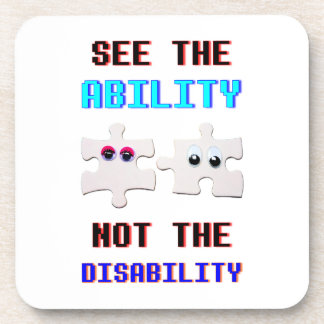 See The Ability Not The Disability Spectrum Autism Beverage Coaster