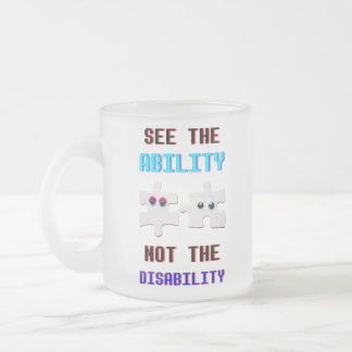See The Ability Not The Disability Spectrum Autism Frosted Glass Coffee Mug