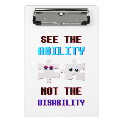 See The Ability Not The Disability Spectrum Autism Mini Clipboard