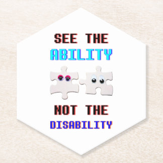 See The Ability Not The Disability Spectrum Autism Paper Coaster