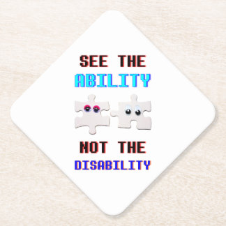 See The Ability Not The Disability Spectrum Autism Paper Coaster