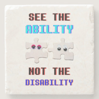 See The Ability Not The Disability Spectrum Autism Stone Coaster