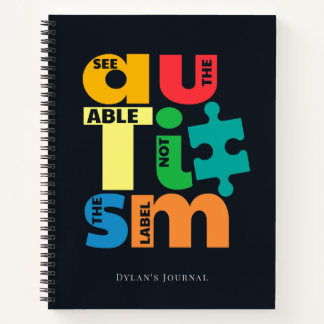 See the Able Not Label Autism Awareness Support Notebook