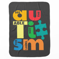 See The Able Not the Label Autism Awareness Baby Blanket