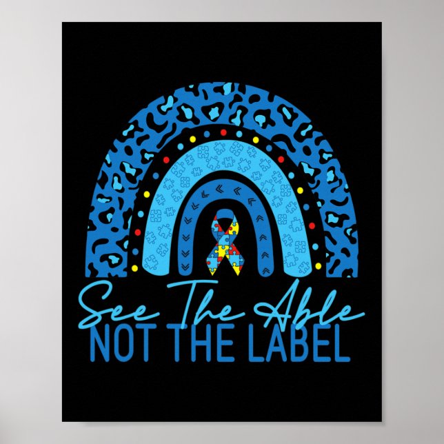 See The Able Not The Label Autism Awareness Puzzle Poster (Front)