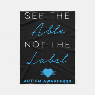 See The Able Not The Label Autism Down Syndrome Aw Fleece Blanket