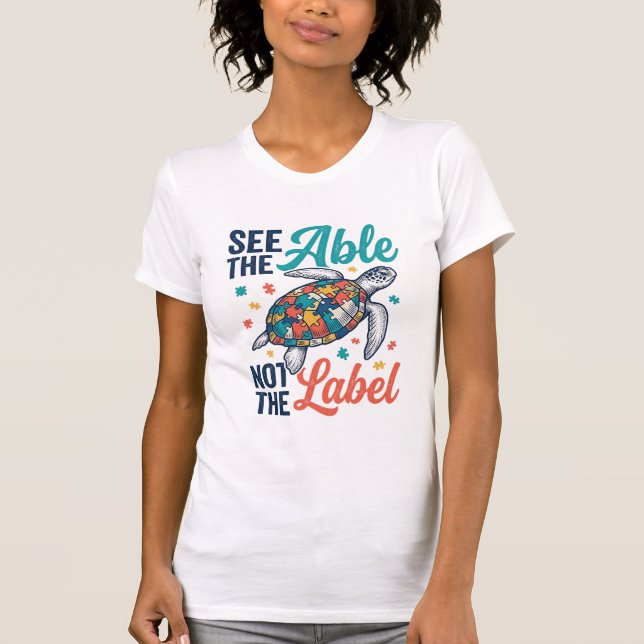 See the Able Turtle Puzzle Awareness Shirt Design_ (Front)