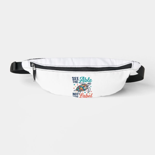 See the Able Turtle Puzzle Awareness Shirt Design_ Fanny Pack (Front)