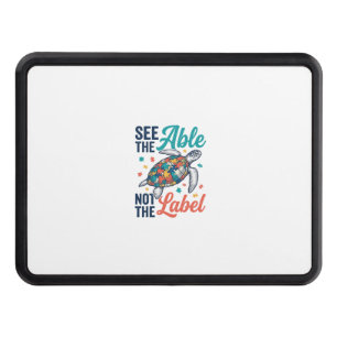 See the Able Turtle Puzzle Awareness Shirt Design_ Hitch Cover