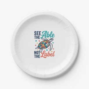 See the Able Turtle Puzzle Awareness Shirt Design_ Paper Plates