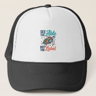 See the Able Turtle Puzzle Awareness Shirt Design_ Trucker Hat
