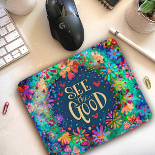 See the Good Blue Floral Inspirivity Mousepad