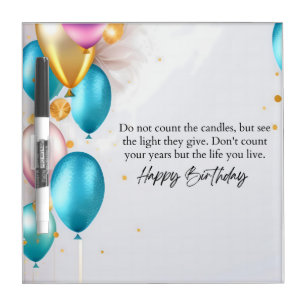 See the Light Birthday Dry Erase Board