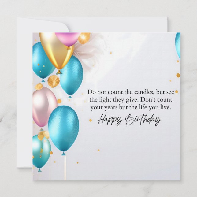 See the Light Birthday Save The Date (Front)