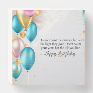See the Light Birthday Wooden Box Sign
